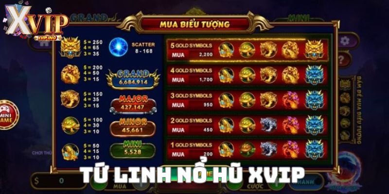 Kiếm tiền cực đã với Tứ Linh Nổ Hũ.